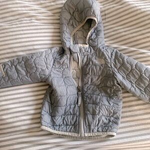 The North Face ThermoBall Gray Puffer Jacket with Hood